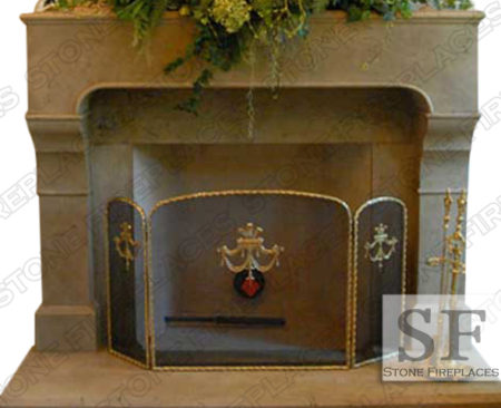 French Cast Stone Fireplace Mantel