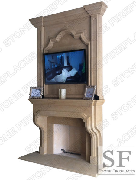 Classic English Cast Stone Fireplace