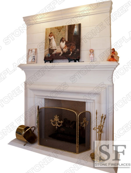 Clermont Cast Stone Overmantel Fireplace