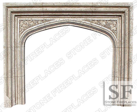 English Tudor Cast Stone Mantel
