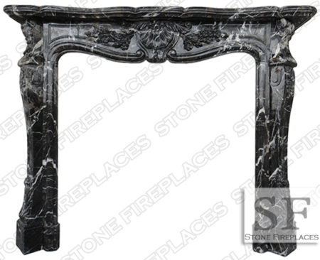 St Louis Black Marble Mantel