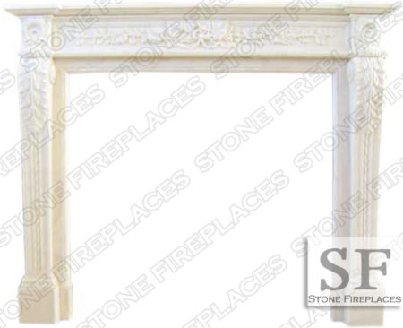 Capri White Marble Fireplace Surround