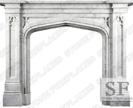 Gothic Tudor English Fireplace Mantel