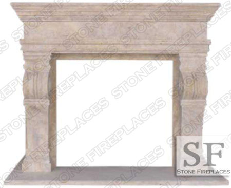 Melrose Travertine Fireplace Surround