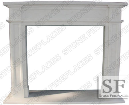 Regent White Marble Fireplace Mantel