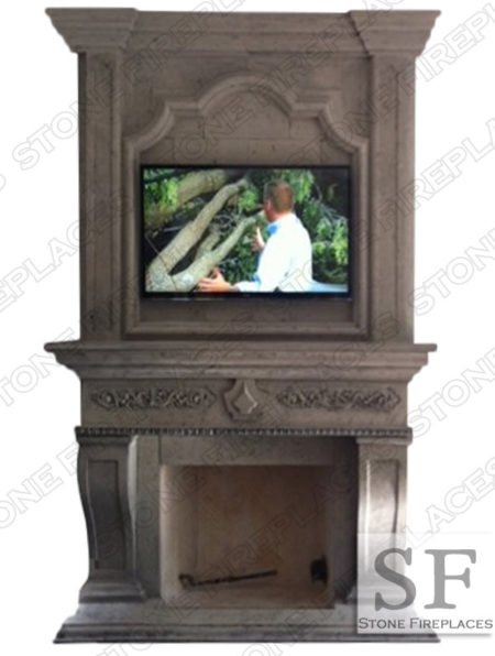 Leon Custom Cast Stone Overmantel