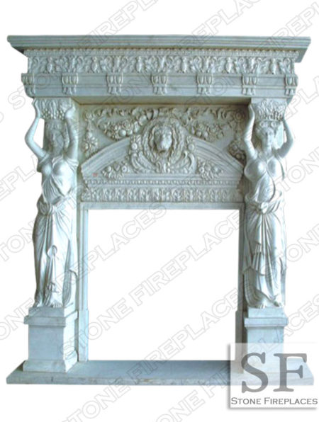 Louisville White Marble Overmantel